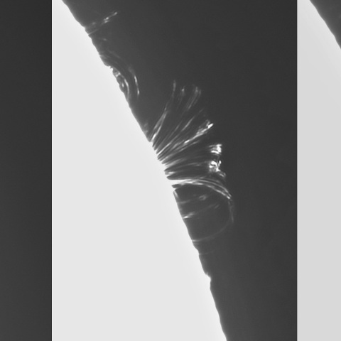 8月8日の太陽 （ポストフレアループⅧ 時間変化　3386　訂正）