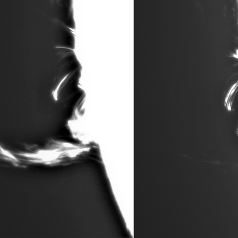 8月 22日の太陽② （C5.7フレアに伴う噴出現象とループ　南東縁 奥）