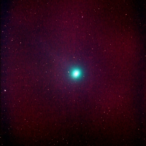 月光下でのラブジョイ彗星