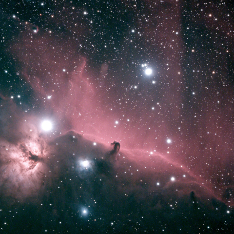 馬頭星雲と燃える木星雲