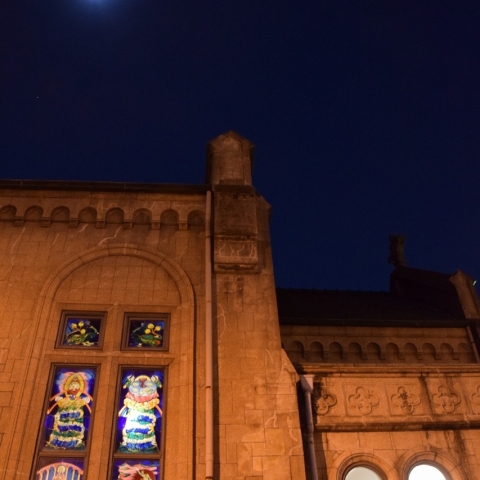 聖夜の月と木星