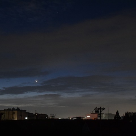 夜明けの月（月齢28）2024/10/1