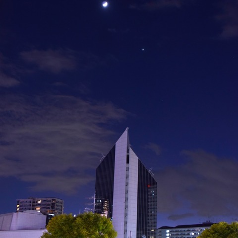 月と金星、土星の接近 2025/1/4