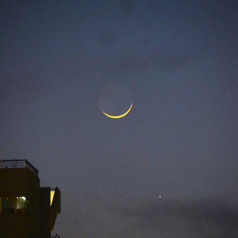 月齢1.4の月と水星の接近2025/3/1