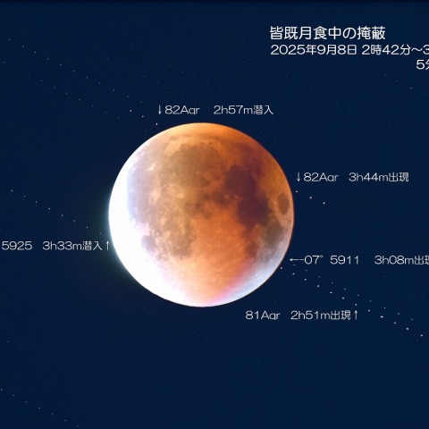 皆既月食中の掩蔽 2025/9/8