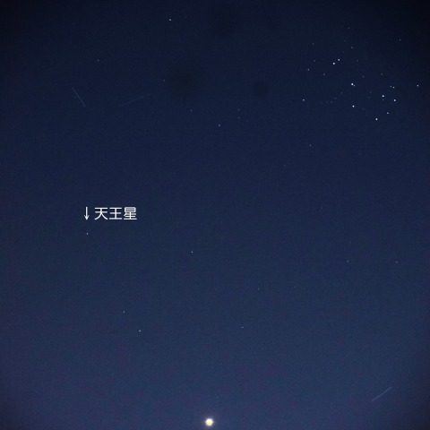 プレアデス星団に接近する金星と天王星 2026/4/21