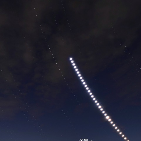 沈む月と金星・木星  2026/4/21