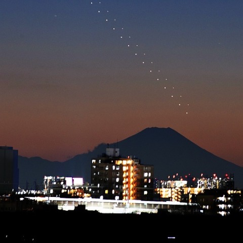 木星・土星の大接近と富士山