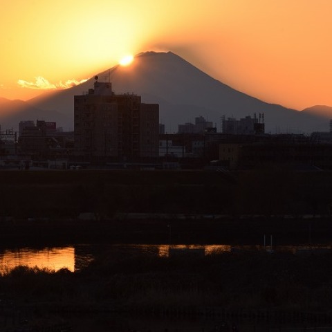 ダイヤモンド富士　2日前？