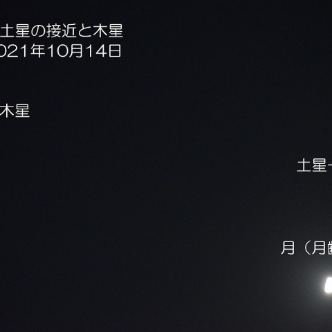 月・土星の接近と木星