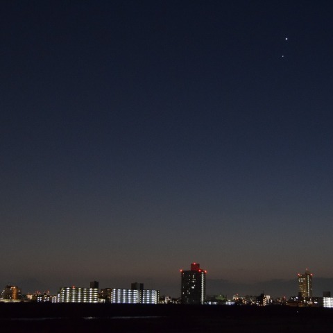 金星・木星の接近と富士山2023/3/3