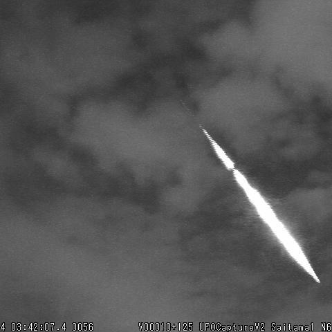 ふたご座流星群の火球