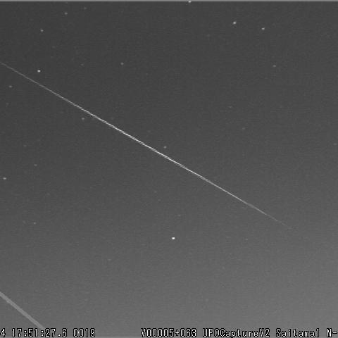 ふたご座流星群の長径路流星