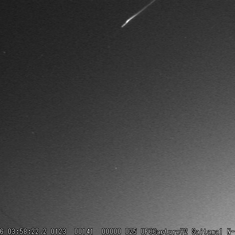 みずがめ座流星群の永続痕の変化１