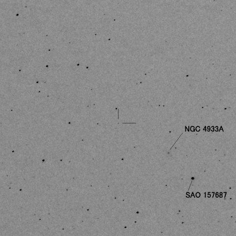 NGC4933A　と　小惑星　355 Gabriella