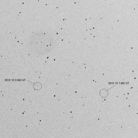 NGC7293の南を移動する424Gratia
