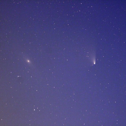 パンスターズ彗星とアンドロメダ銀河