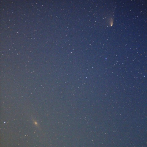 パンスターズ彗星とアンドロメダ銀河