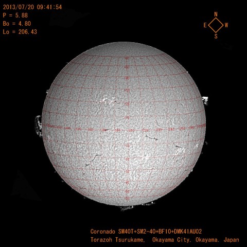 ７月２０日の太陽