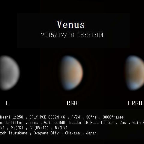１２月１８日の金星
