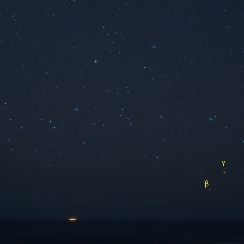 ケンタウルス座と南十字星