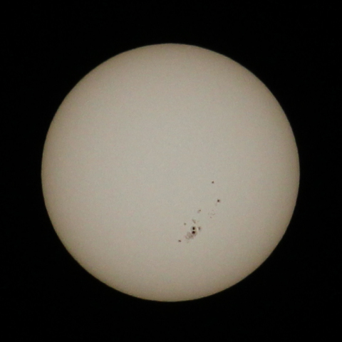 ７．１１の太陽の黒点