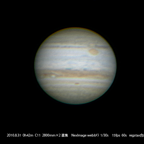 8月30-31日の木星