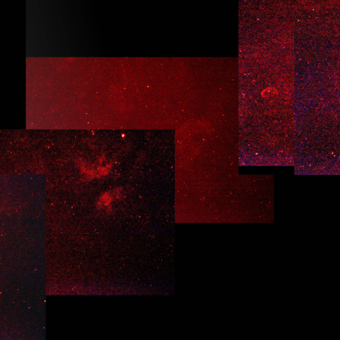 北アメリカ星雲からチュウリップ星雲パノラマ300mm