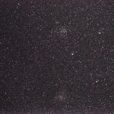 ケフェウス座NGC6939散開星団とNGC6946Sc型銀河