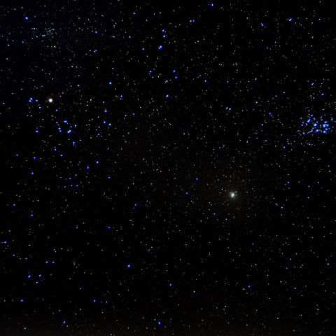 ヒアデス星団、M45、ウィルタネン彗星