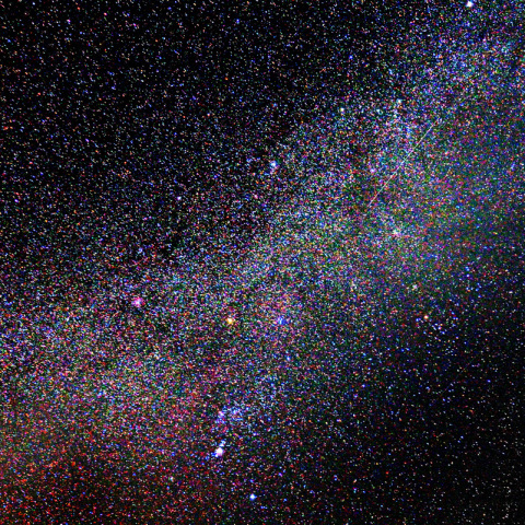 天の川と赤い星雲