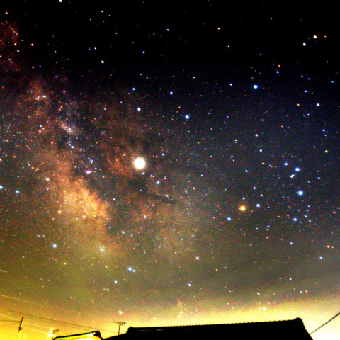 夜明け前の天の川