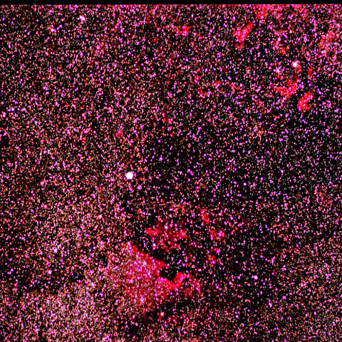 はくちょう座北アメリカ星雲、サドル周辺