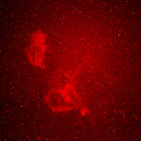 IC1805とIC1848散光星雲