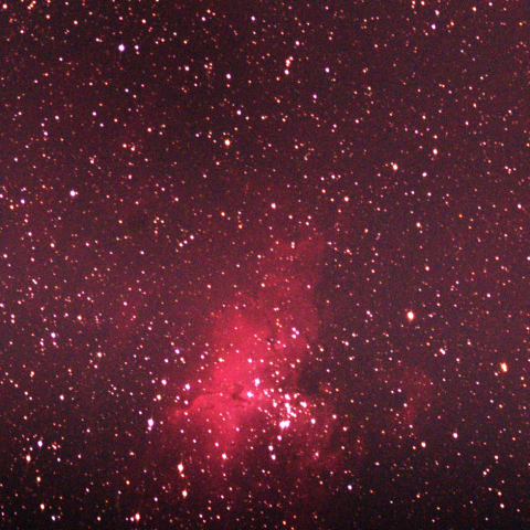 へび座Ⅿ16散開星団と散光星雲