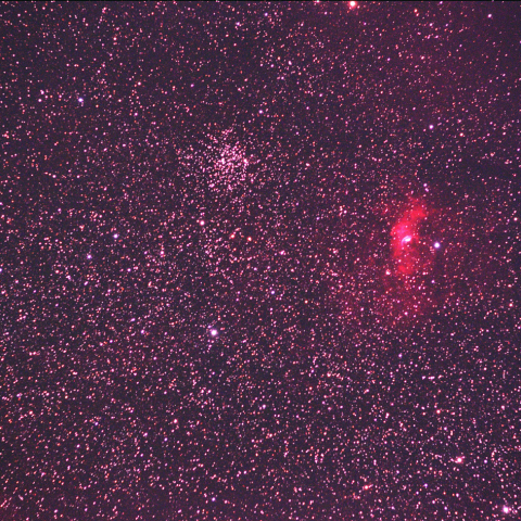 カシオペア座M52とNGC7635