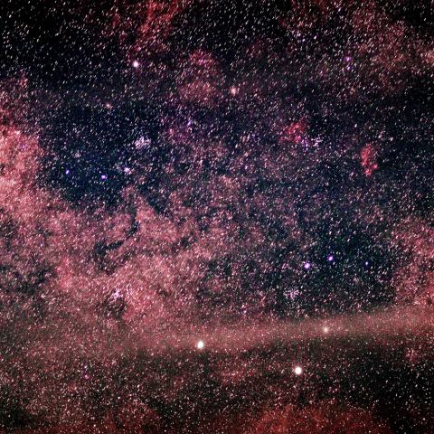 さそり座尾部出目金と彼岸花星雲