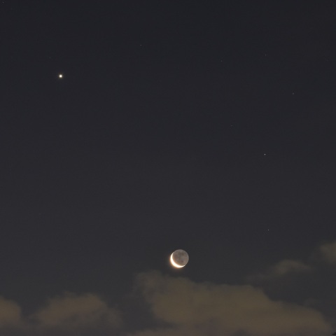 月・金星・アンタレス (2024/1/9)