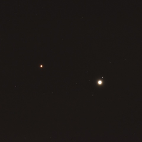 木星と火星の接近 (2024/08/15)