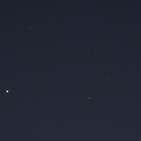 木星とヒアデス星団 (2025/01/03)