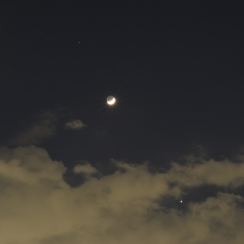 月・金星・土星 (2025/01/04)