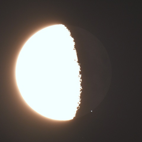 月と出現直後のτSco (2025/03/21)