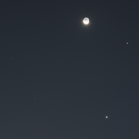 月・金星・木星 (2025/08/20)