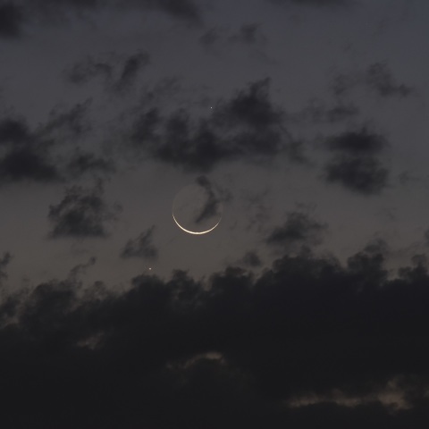 月・水星・火星の接近