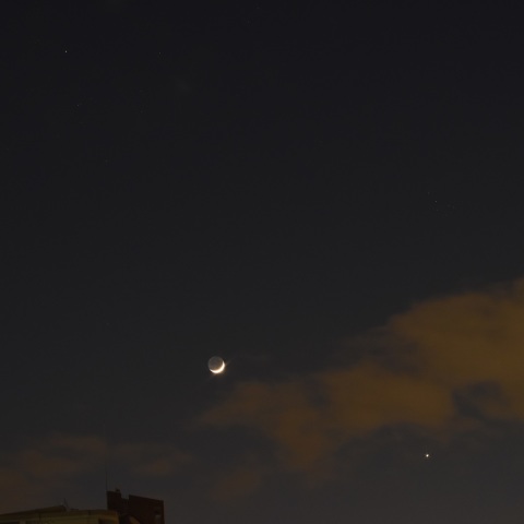 月、金星、おうし座