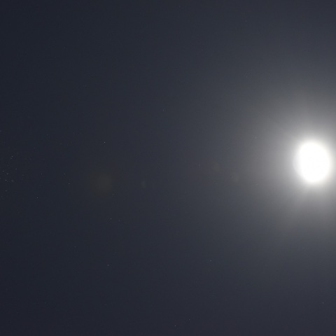 月とプレセペ星団