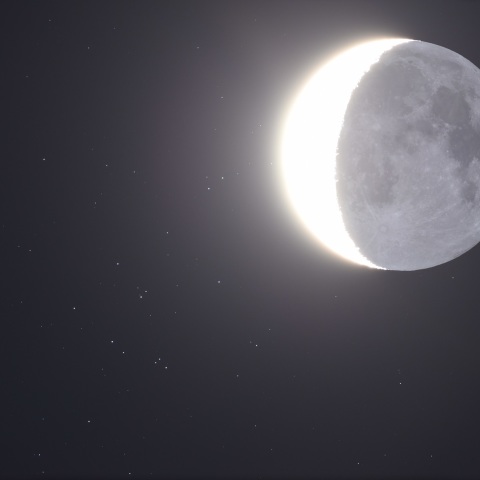 月とプレセペ星団の接近