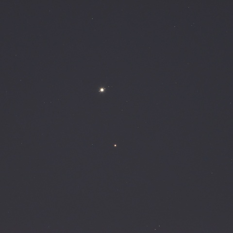 火星と木星の接近 (2020/3/21)