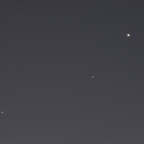 木星・火星・土星の接近 (2020/3/25)