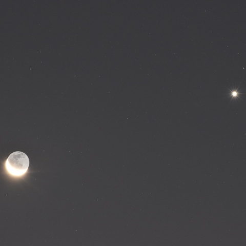 月と金星 (2020/8/16)